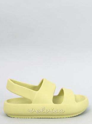 Neonsko zelene pjenaste sandale