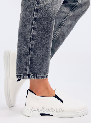 Sneakers slip-on bianche/nere