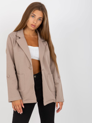 Blazer beige casual con tasche RUE PARIS