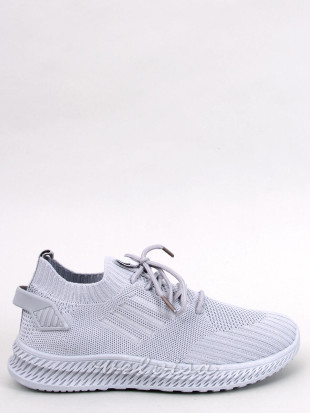 Sneakers sportive da donna in tessuto grigie