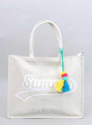 Borsa da spiaggia ecru Summer