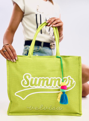 Zelena torba za plažu Summer