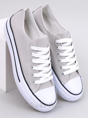 Sneakers basse in tela grigie