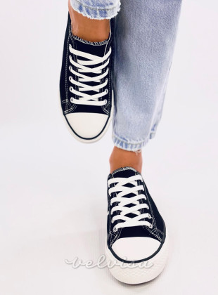 Sneakers classiche basse in tela nere