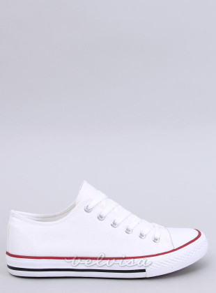 Sneakers classiche basse in tela bianche