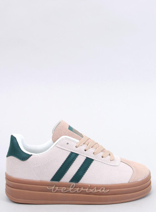 Sneakers da donna beige/verde