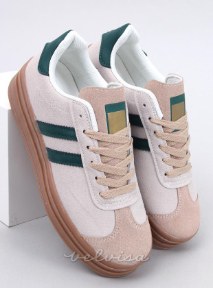 Sneakers da donna beige/verde