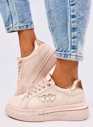 Sneakers pastello HEART rosa chiaro