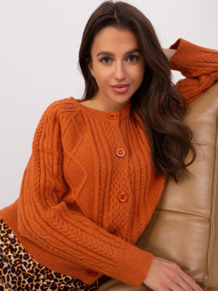 Cardigan arancione scuro