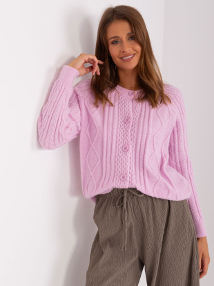 Maglione lila da donna con bottoni