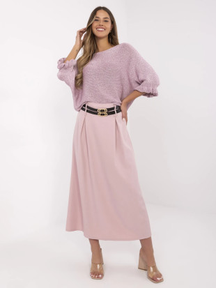 Gonna maxi elegante in rosa chiaro