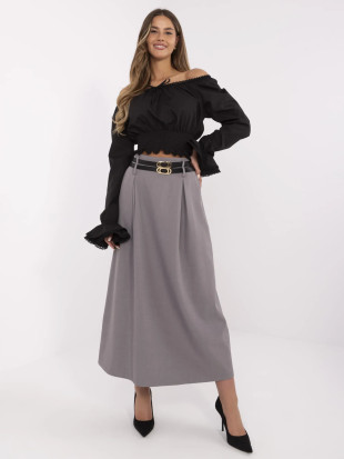 Gonna maxi elegante grigia