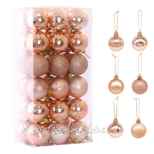 Set di 36 decorazioni rose gold, diametro 5,5 cm