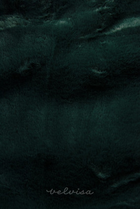 Giacca invernale verde scuro con ampio cappuccio