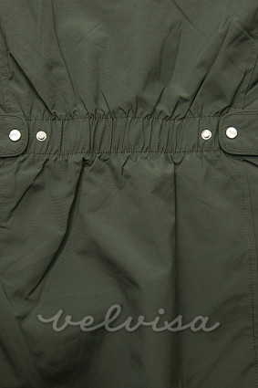 Dvostrana jakna s podešavanjem zelena/crna
