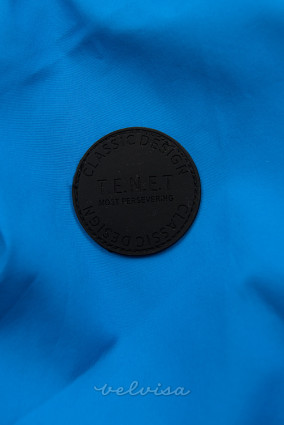 Kobalt plava parka jakna s lančanim pojasom