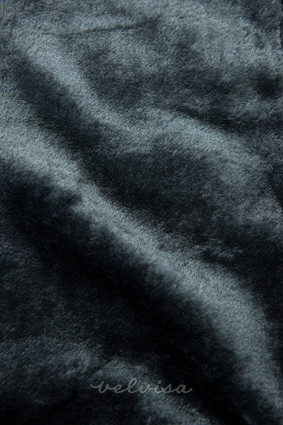 Giacca invernale trapuntata nera con cappuccio rimovibile