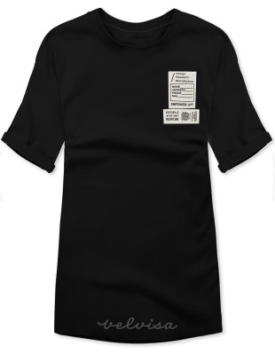 Tunica/vestito color nero con patch