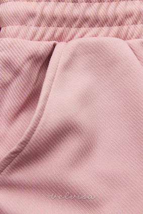 Pantaloni sportivi rosa con tasche