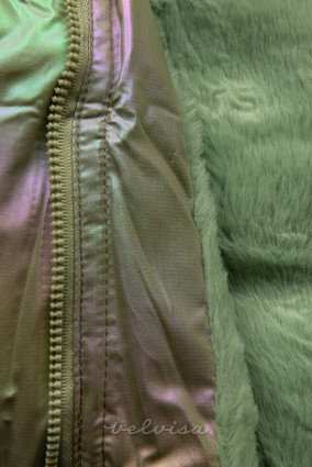 Perlasto zelena zimska jakna