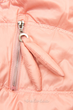 Giacca di transizione rosa chiaro con borsa
