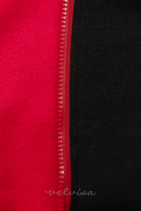 Sportski komplet s kapuljačom s uzorkom crveni/crni