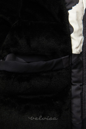 Tamno siva jakna s postavom u kamuflažnom uzorku