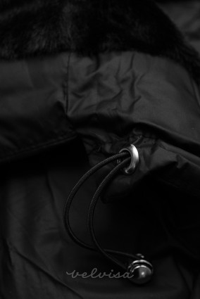 Crna jakna s bubrežnom torbicom