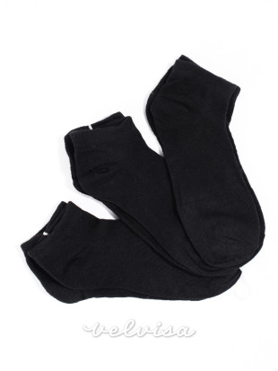 Niske ženske crne čarape - 3 komada