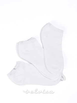 Niske ženske bijele čarape - 3 komada