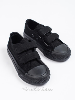 Sneakers nere da bambini con velcro