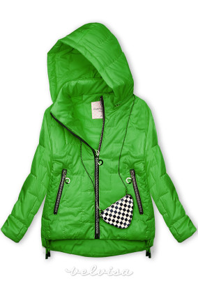 Zelena jakna s kapuljačom