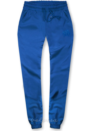 Pantaloni sportivi blu cobalto con tasche