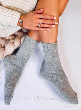 Calzini di lana grigio chiaro
