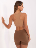 Kratki top RUE PARIS u boji camel