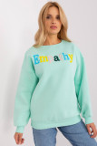 Felpa morbida verde menta con stampa "Empathy"