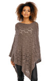 Poncho elegante marrone