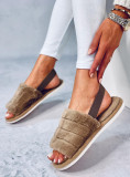 Ciabatte da donna beige con elastico