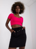 Gonna mini nera elegante con tasche
