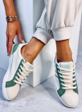 Sneakers stringate beige-verde