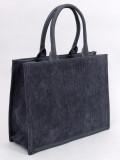 Borsa shopper da donna grigio scuro