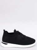 Sneakers nere da donna realizzate in tessuto elastico