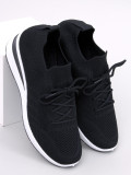 Sneakers sportive nere realizzate in tessuto elastico