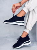 Sneakers sportive nere realizzate in tessuto elastico