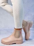 Stivali bassi in gomma beige