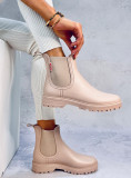 Stivali bassi in gomma beige
