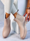 Stivali bassi in gomma beige