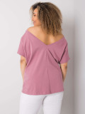 T-shirt rosa plus size in cotone