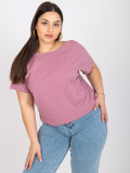 T-shirt rosa plus size in cotone