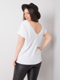 T-shirt bianca plus size in cotone